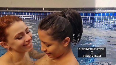 Bride with duo in threesome. (Peachvelvet)