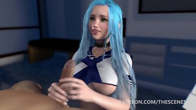 3d porno hentai manga porn Sailor handjob