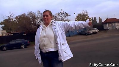 thick stomach fatty picks up him for money