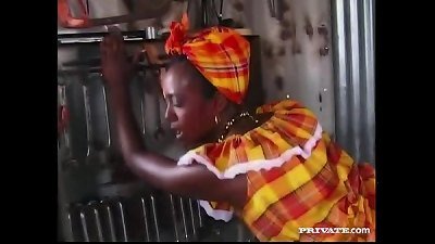 black hottie Bagheera Is nailed by a rock hard milky cock