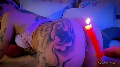 bondage & discipline candle fetish she likes it a plenty of - Sexdoll 520