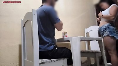 young couple having fucky-fucky in a bar in public