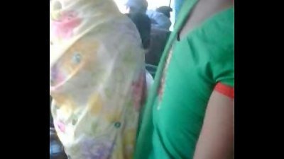 lesibian boob grasp in bus 1