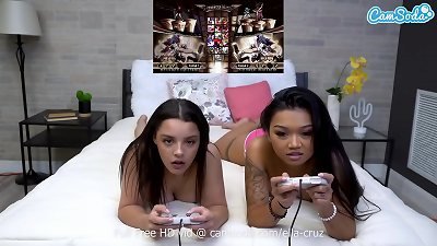 two naughty teens take a break from gaming to screw