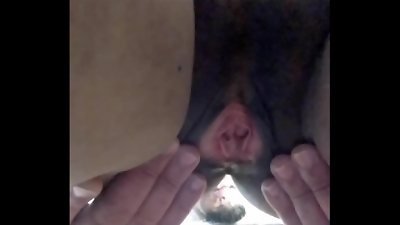 in the wife's vulva and butt