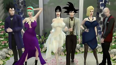 Milk's Marriage vignette 1 The Wedding of Goku and his wife Chichi highly romantic but it ends in Netorare wife pulverized like a tart hubby hotwife Dragon Ball porn hentai