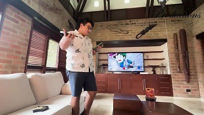 She tempts her foreign friend to pound her without a condom