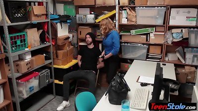 blond milf LP officer Krissy Lynn using her authority to get a fat prick